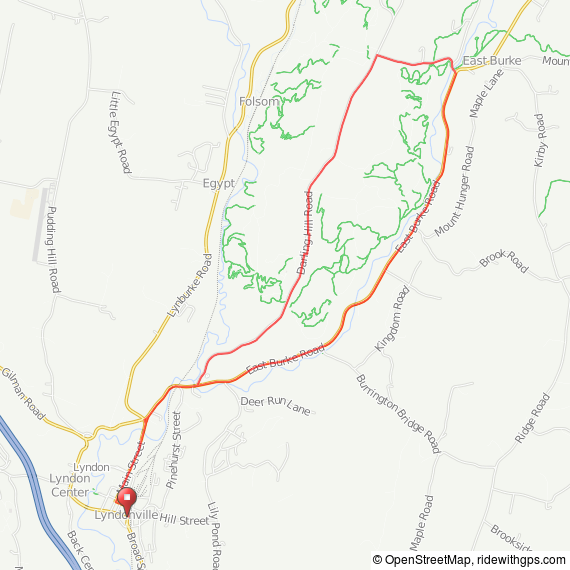 Lyndonville to East Burke bicycle ride