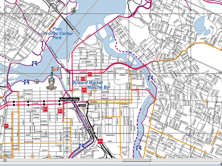 ottawa detailed bike map